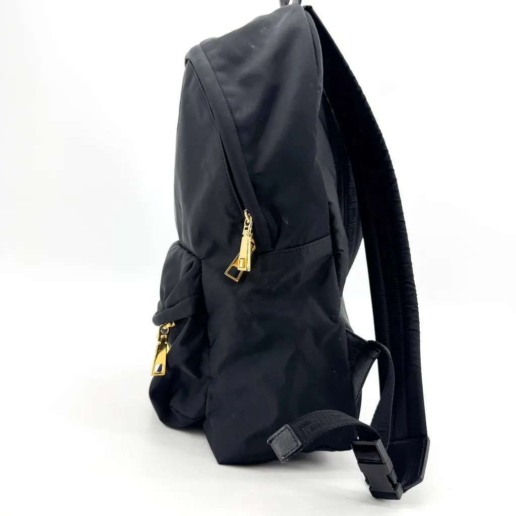 Versace La Medusa Nylon Backpack Black Black Polyamide Fair - Inside View