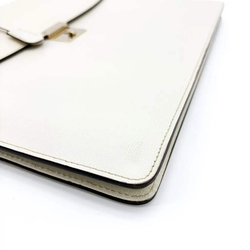 Valextra Premier Briefcase White White Leather Good - Box View
