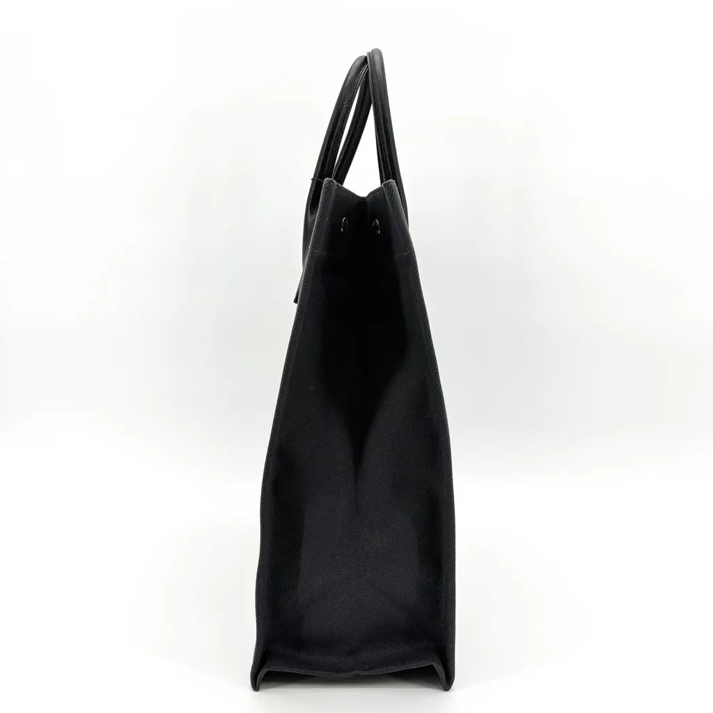 Saint Laurent Rive Gauche North/South Tote Bag Black Canvas Black Canvas Very good - Box View