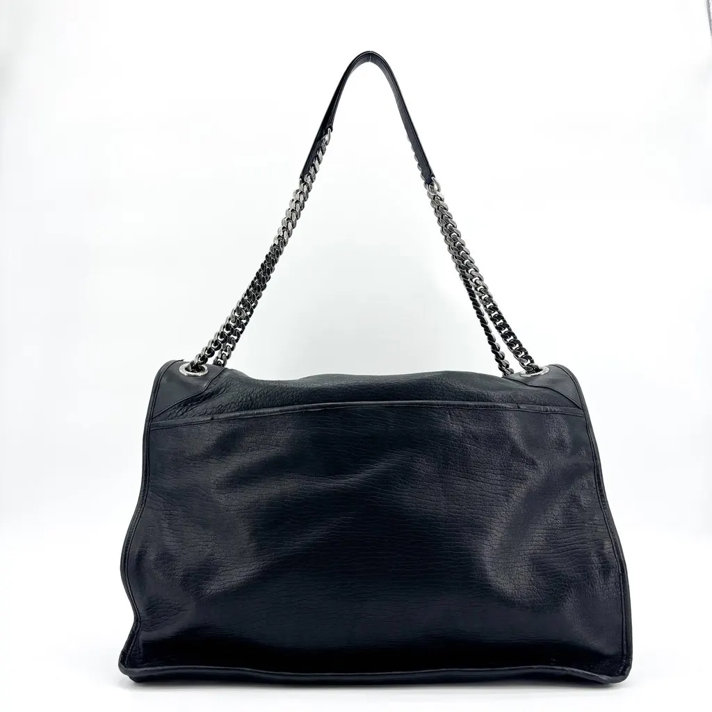 Saint Laurent Medium Niki Shoulder Bag Black Black Leather Good - Back View