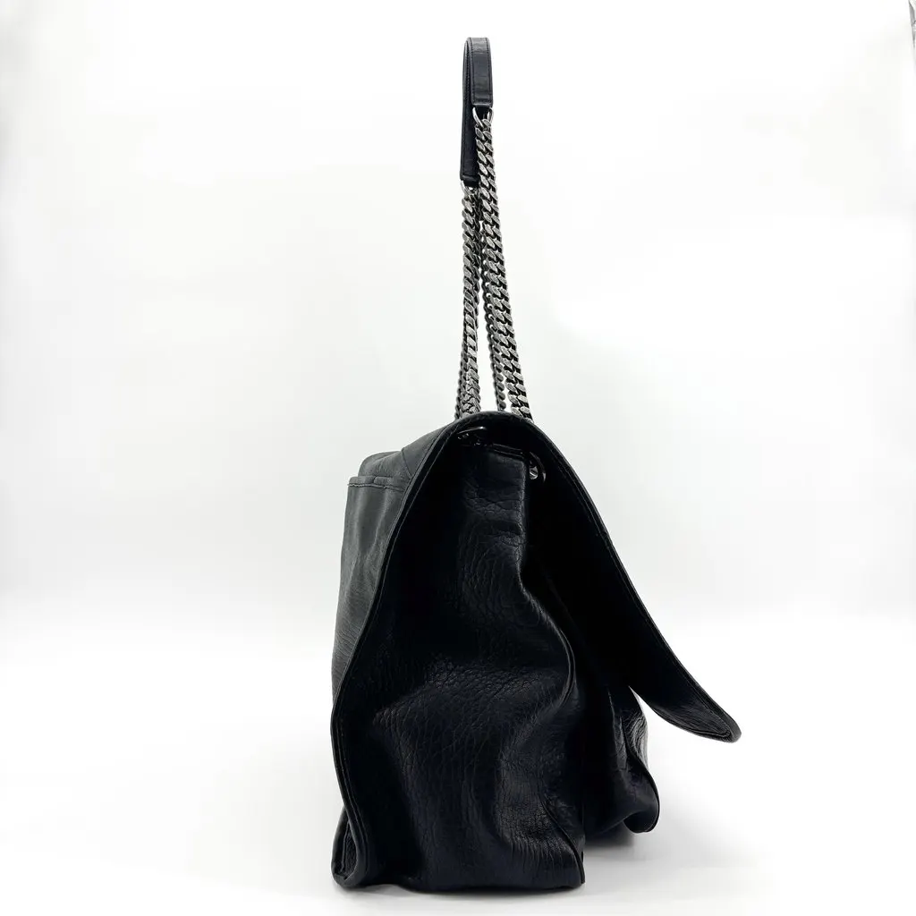 Saint Laurent Medium Niki Shoulder Bag Black Black Leather Good - Model View
