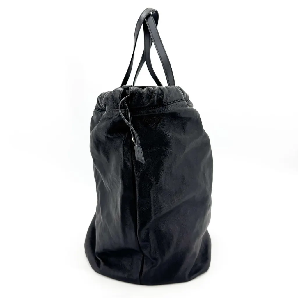 Saint Laurent Teddy Shopping Bag Black Black Canvas Very good - Box View