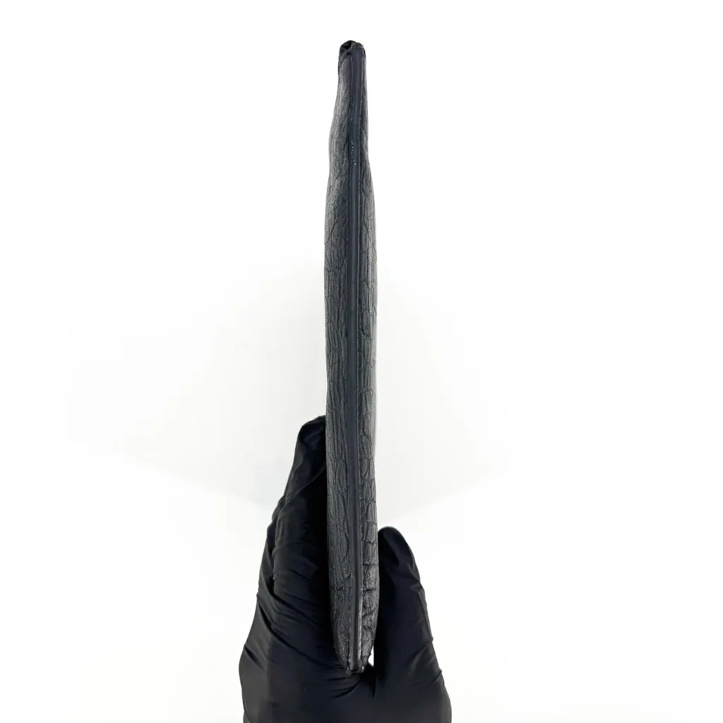 Saint Laurent Monogram Crocodile-Embossed Document Holder Black Black Leather Good - Inside View
