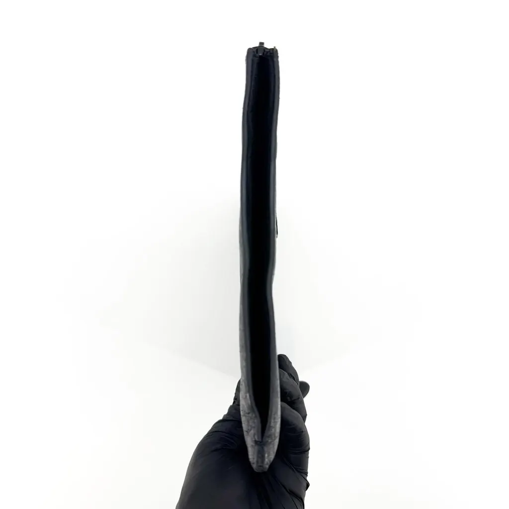 Saint Laurent Monogram Crocodile-Embossed Document Holder Black Black Leather Good - Model View