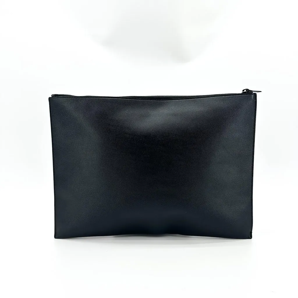 Saint Laurent Monogram Document Holder Black Black Leather Very good - Inside View