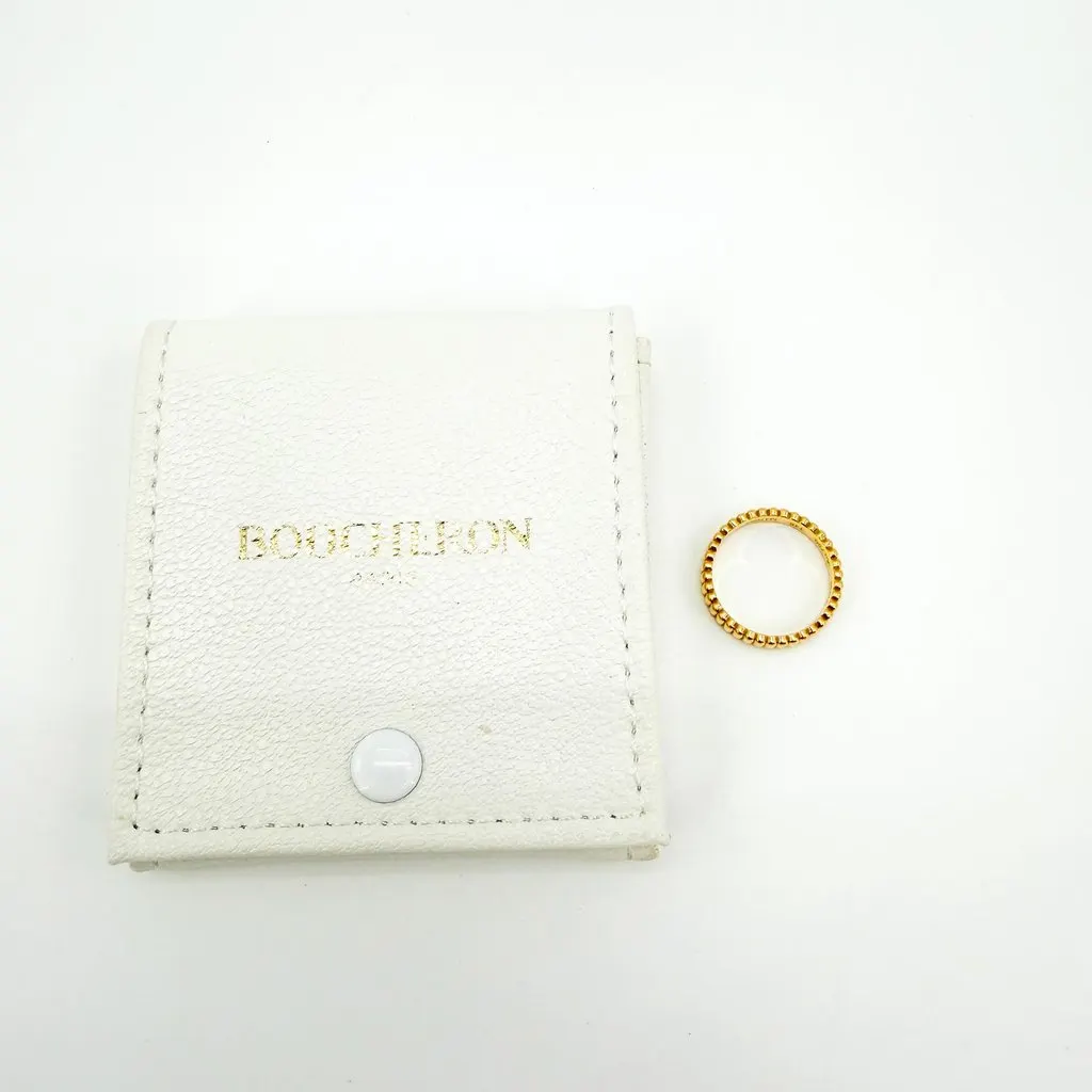 Boucheron Cattle Grogren Small Ring Gold Diamond Good - Back View