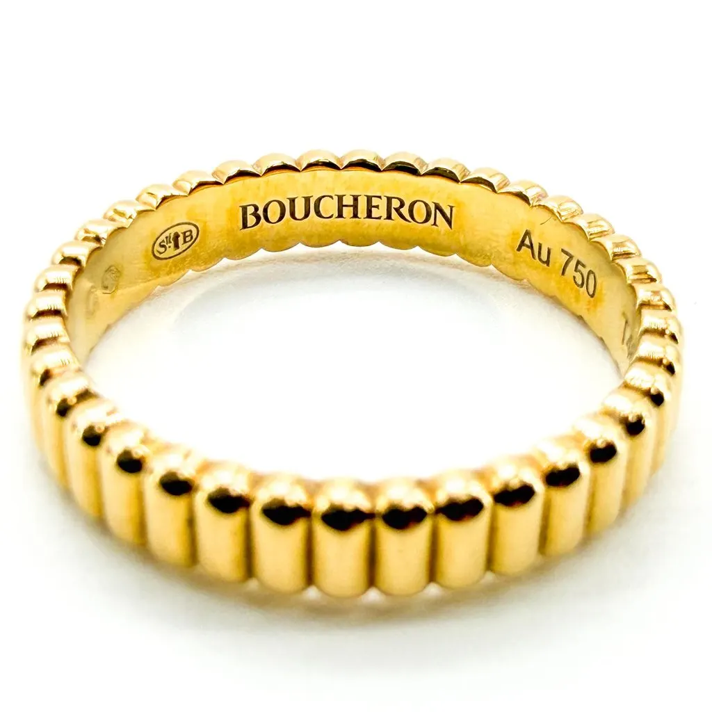 Boucheron Cattle Grogren Small Ring Gold Diamond Good - Model View