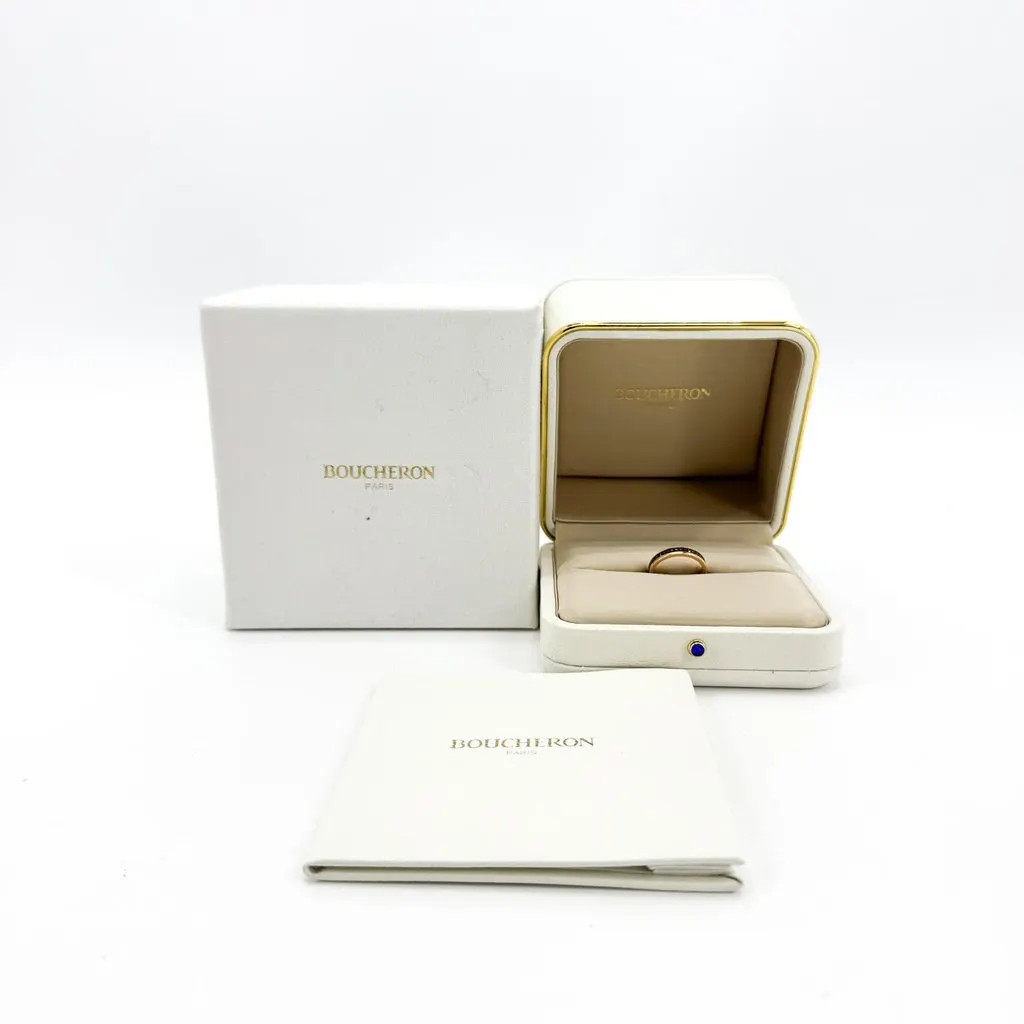 Boucheron Quatre Classique Clou de Paris Ring Yellow Gold Brown PVD Brown Good - Back View