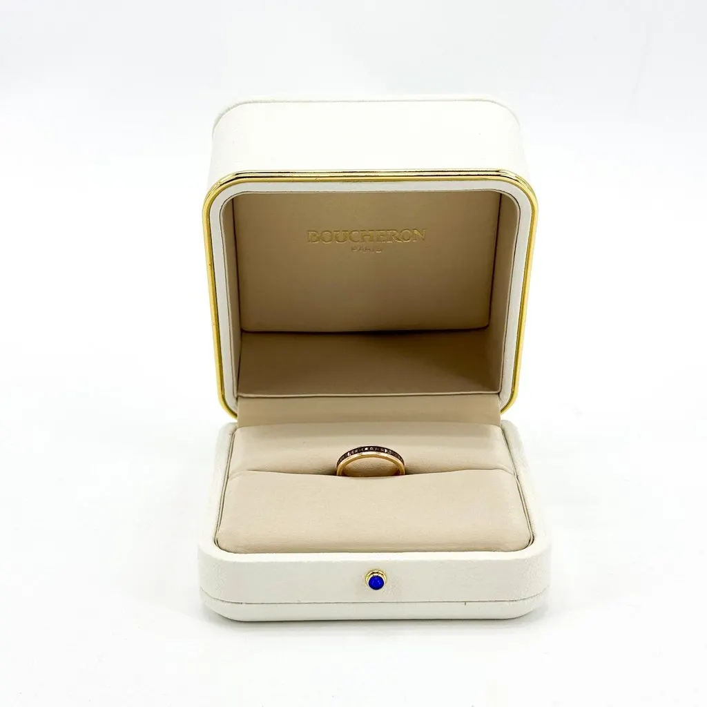 Boucheron Quatre Classique Clou de Paris Ring Yellow Gold Brown PVD Brown Good - Inside View