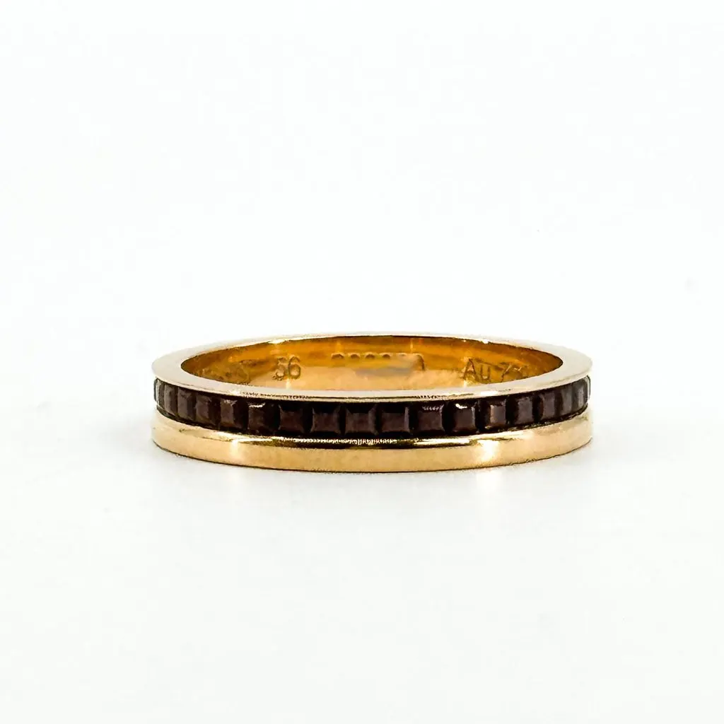 Boucheron Quatre Classique Clou de Paris Ring Yellow Gold Brown PVD Brown Good - Box View