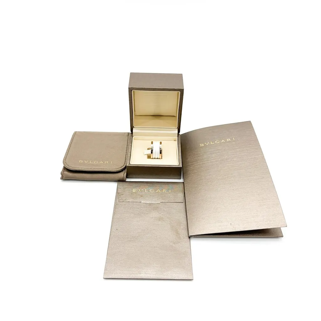 Bvlgari B.Zero1 4-Band Ring Rose Gold White Ceramic White Rose Gold Very good - Back View