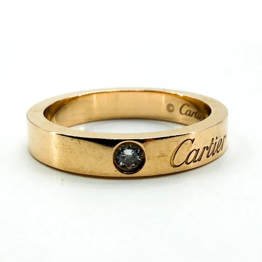 Cartier C de Cartier Wedding Band 18K Yellow Gold 1 Diamond Gold Diamond Very good - Box View