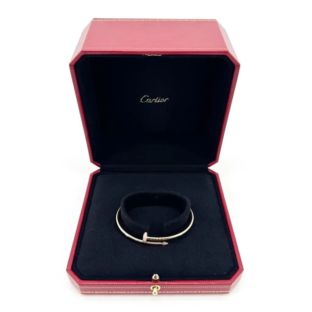 Cartier Juste un Clou Bracelet Small Model Yellow Gold Diamonds Gold Very good - Back View