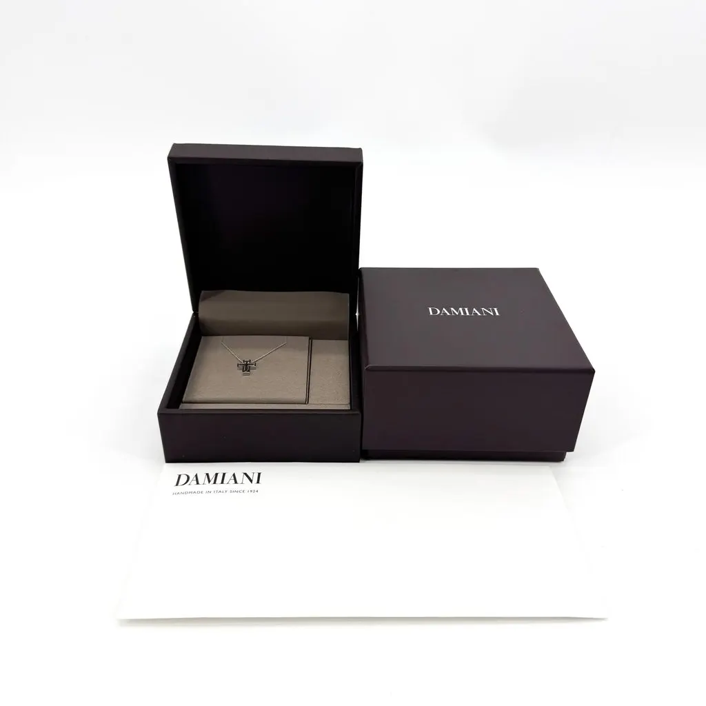 Damiani Belle Epoque White Gold Diamond Cross Necklace S Silver Very good - Back View
