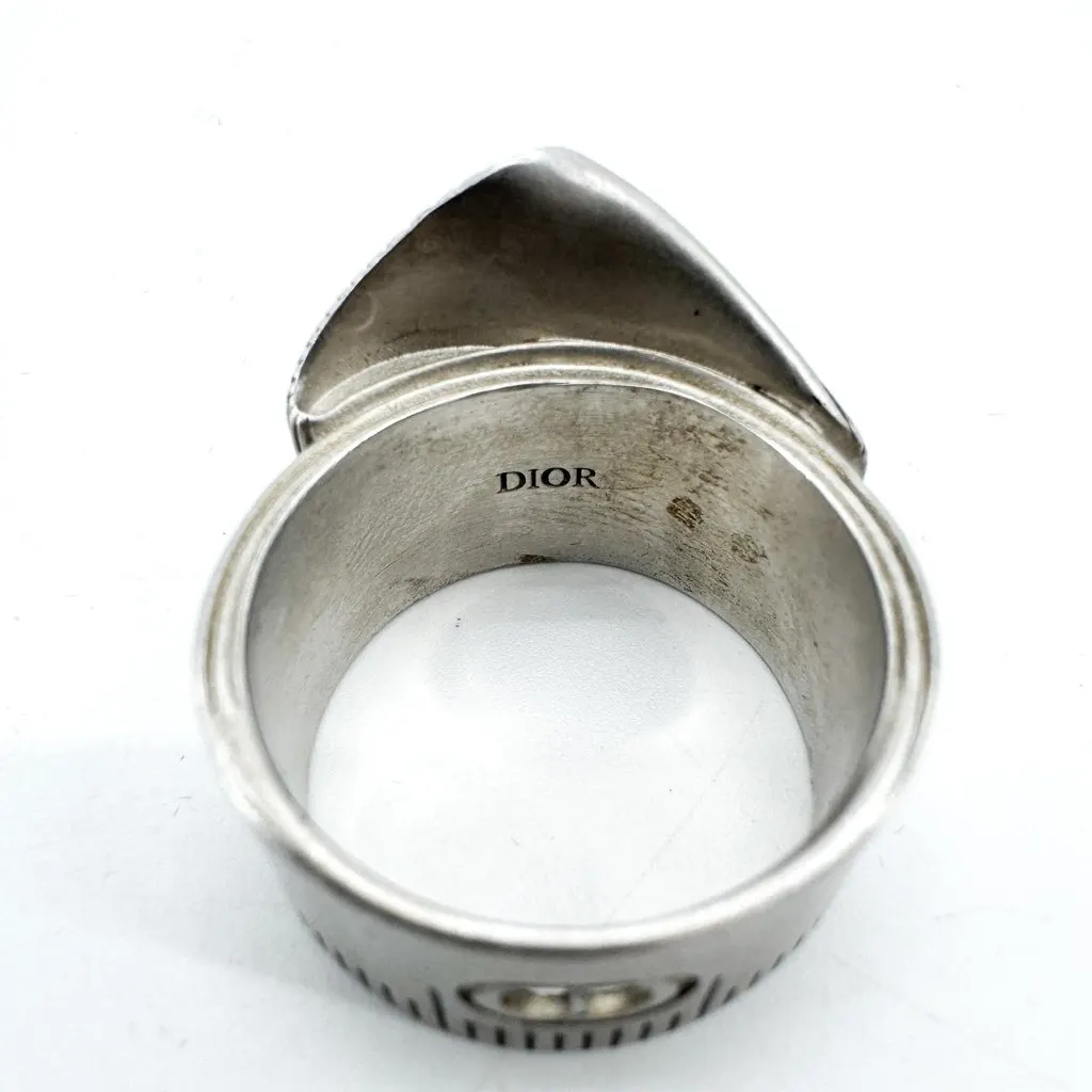 Dior Vintage Silver Tape Measure Star Ring Silver Good - Model View