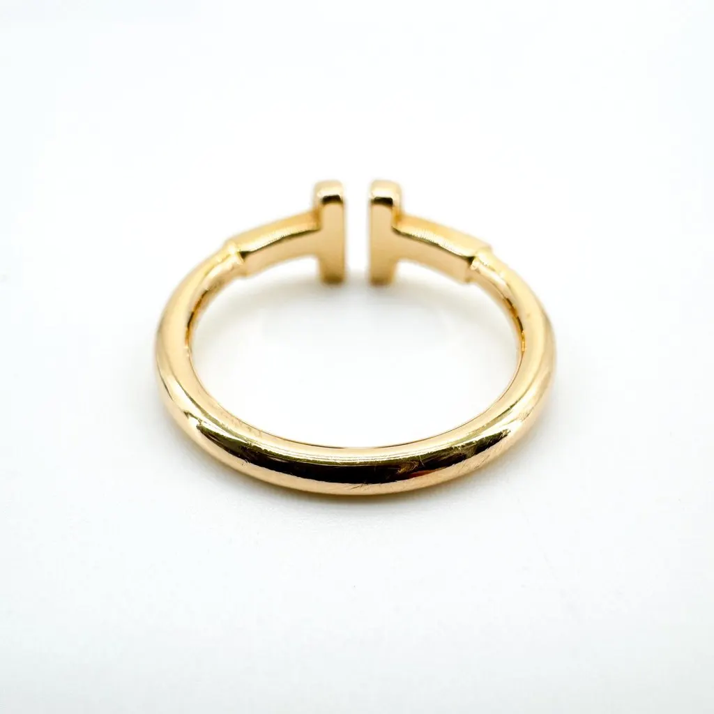 Tiffany & Co . T Wire Ring 18K Yellow Gold Gold Very good - Model View