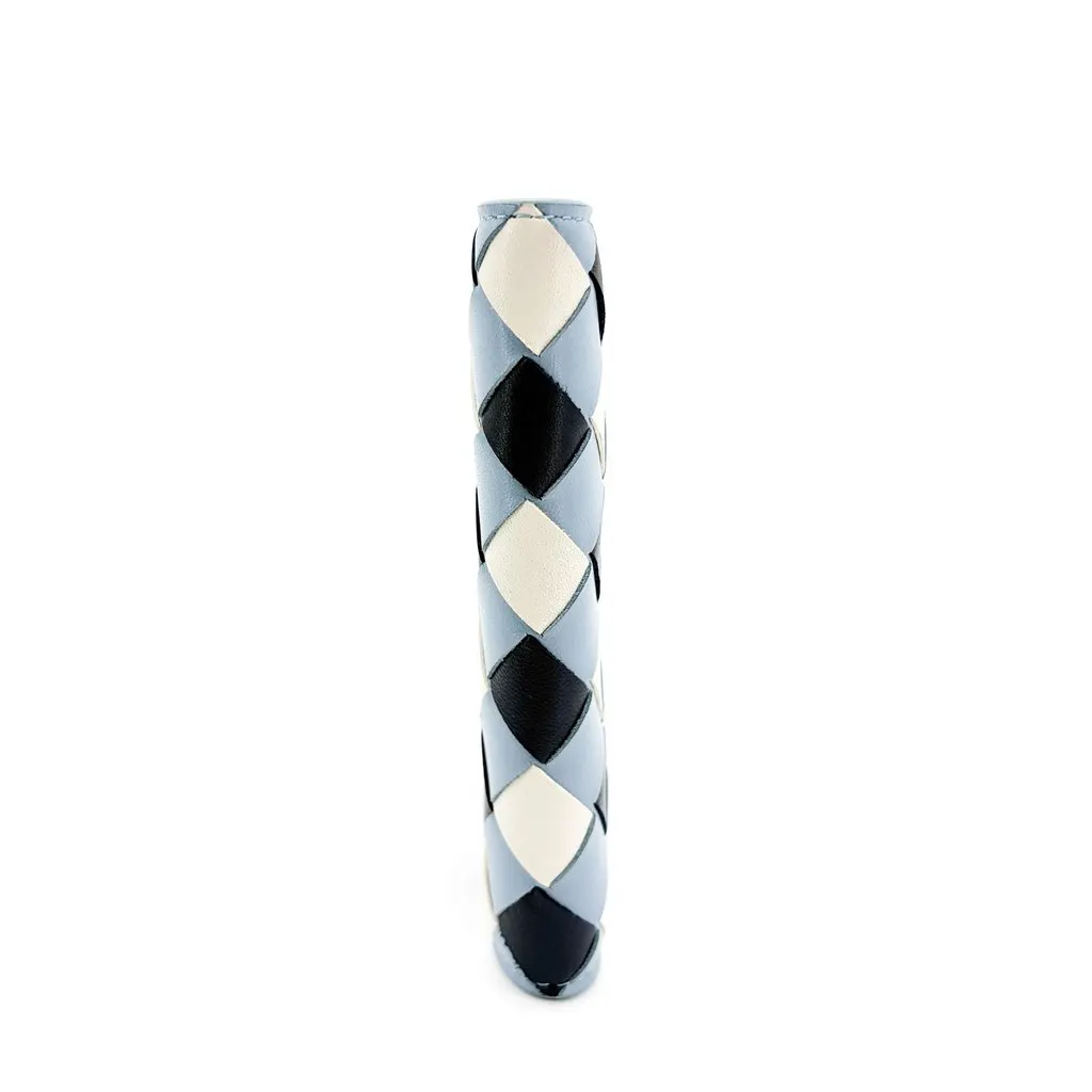 Bottega Veneta Intrecciato Bifold Card Case Pale Blue Black White Black Leather Very good - Box View