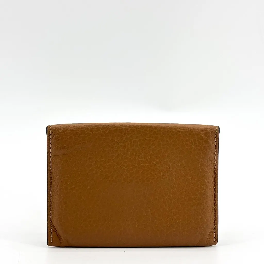 Delvaux Presse Trifold Wallet in Taurillon Soft (Végétal) Brown Leather Good - Inside View