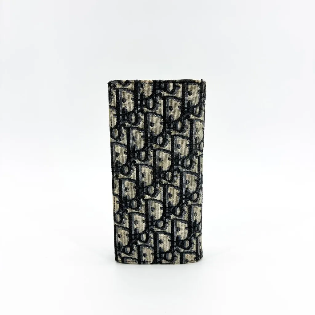 Dior Vertical Long Wallet Beige Black Oblique Jacquard MultiColor Jacquard Very good - Inside View