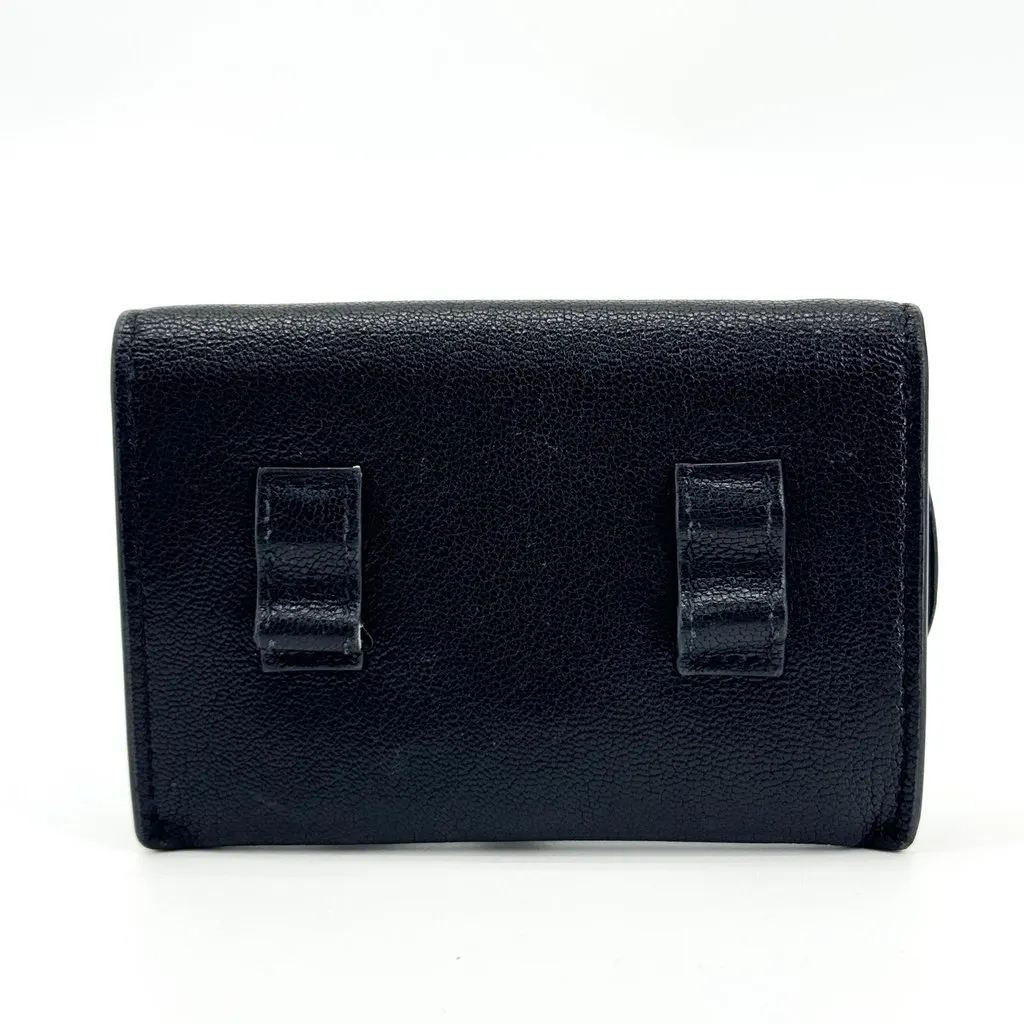Dior Saddle Flap Card Holder Black Goatskin Black Leather Very good - Inside View