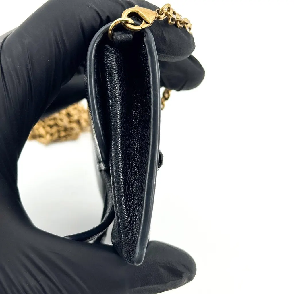 Dior Saddle Flap Card Holder Black Goatskin Black Leather Very good - Box View