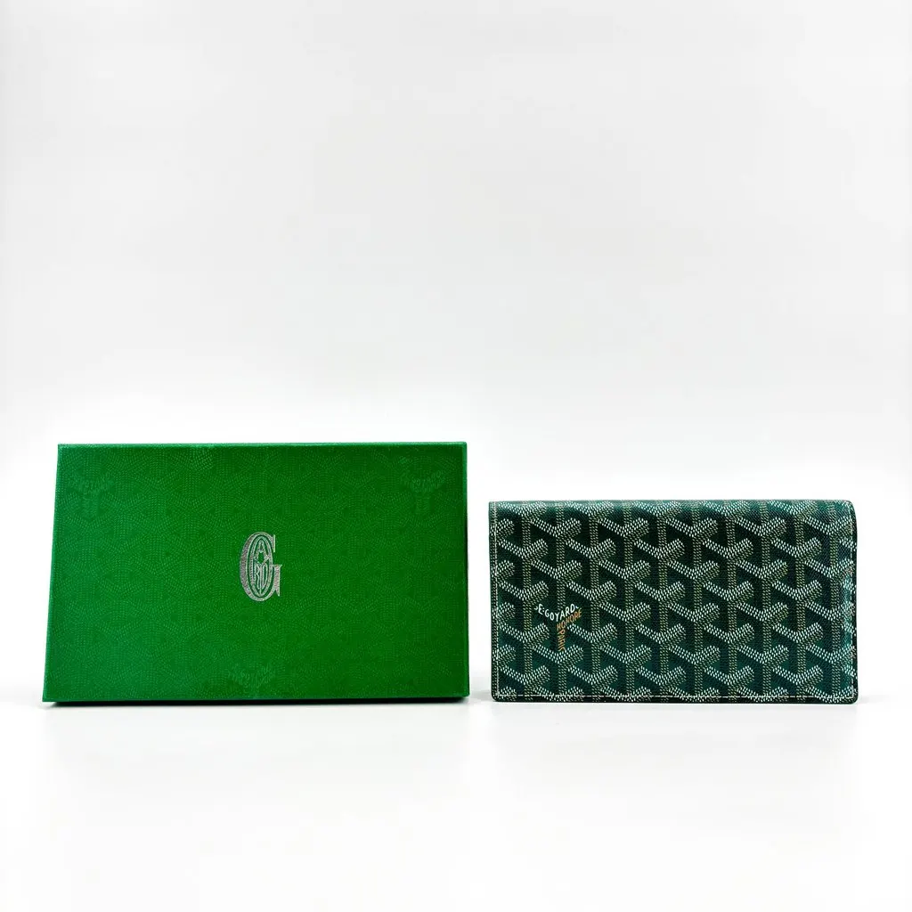 Goyard Richelieu Long Wallet Green Green Canvas Very good - Back View