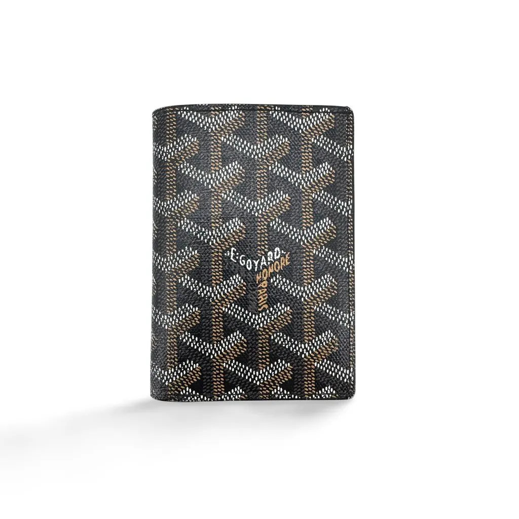 Goyard Saint-Pierre Card Wallet Black Tan Black Canvas Very good - Front View