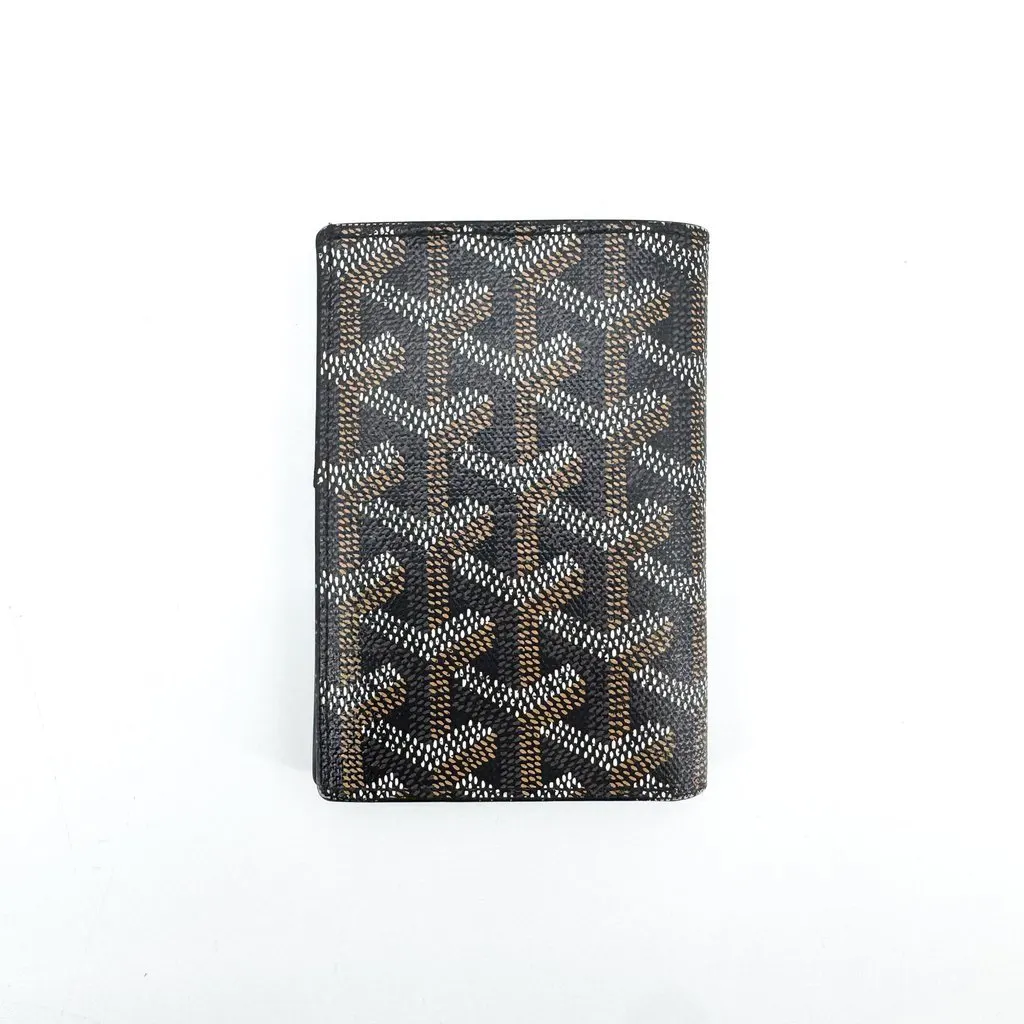 Goyard Saint-Pierre Card Wallet Black Tan Black Canvas Very good - Back View