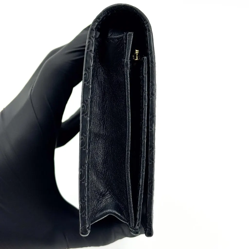 Gucci Microguccissima Long Wallet Black Black Leather Good - Box View