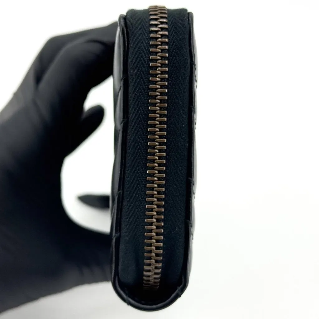 Gucci GG Marmont Zip Around Wallet Black Black Leather Very good - Box View