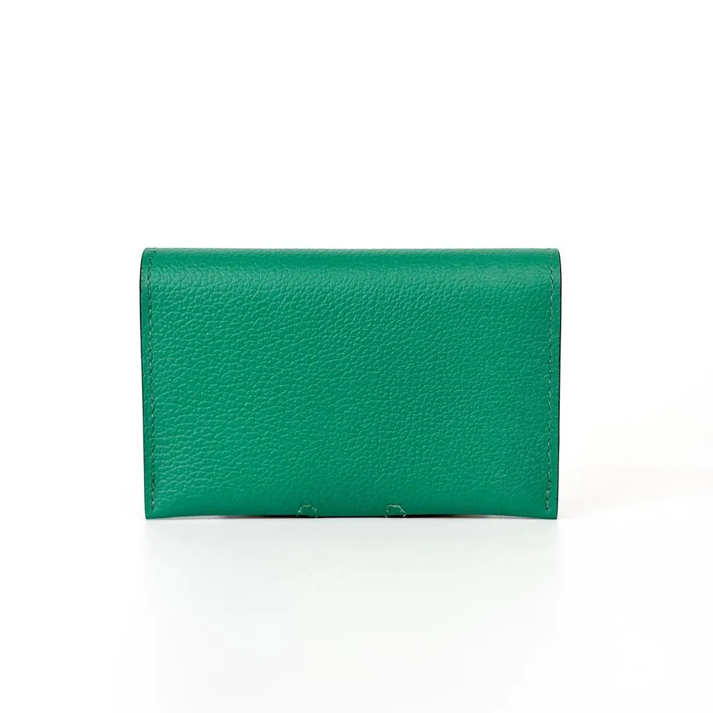 Hermès Dogon Compact Wallet Mint Green Silver Hardware MultiColor Leather Very good - Inside View