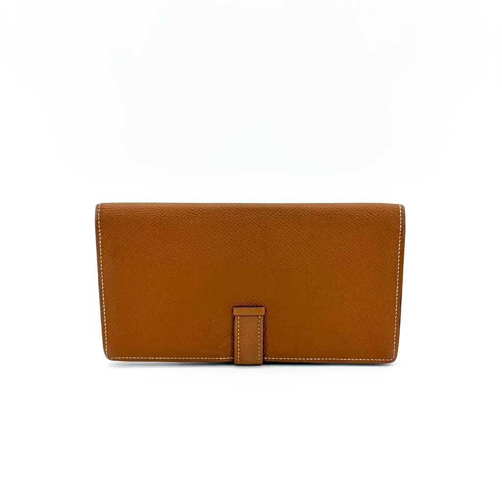 Hermès Beane Soufflé Wallet Gold Epsom Silver Hardware MultiColor Leather Good - Inside View