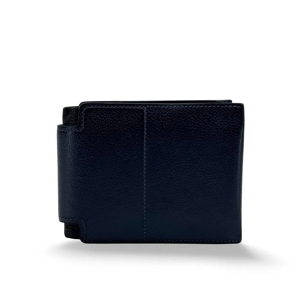 Hermès Pocket Compact Wallet Navy Navy Leather Very good - Front View