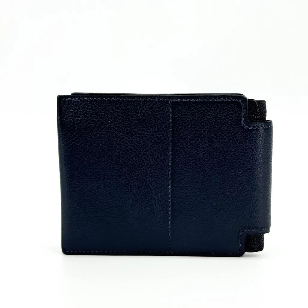 Hermès Pocket Compact Wallet Navy Navy Leather Very good - Inside View
