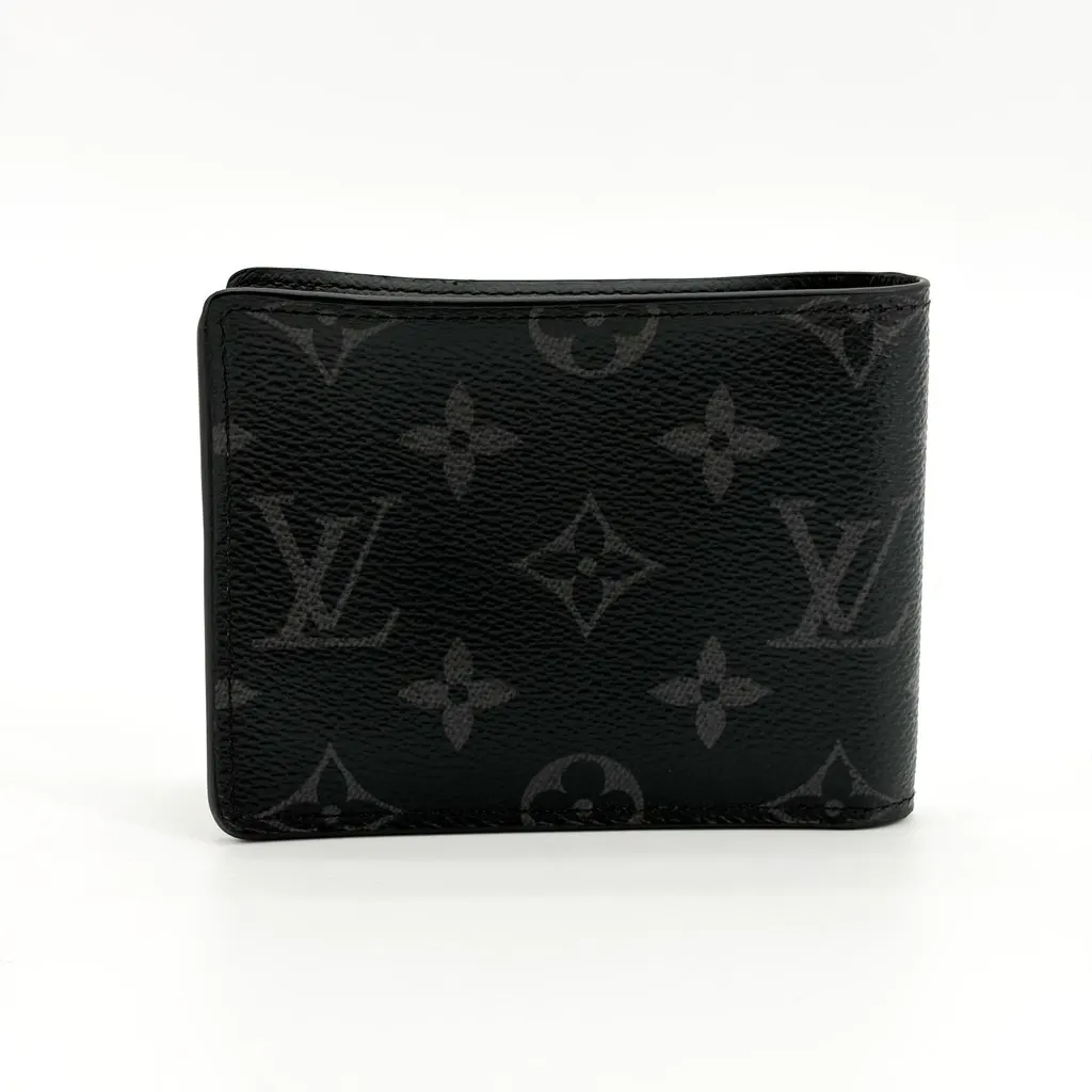 Louis Vuitton Monogram Eclipse Multiple Wallet Black Canvas Good - Inside View