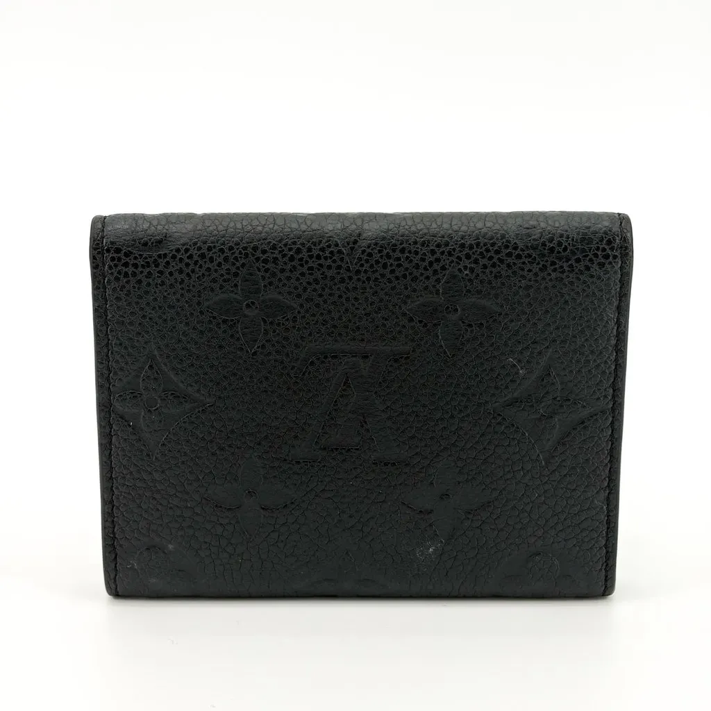 Louis Vuitton Mahina Anae Coin Purse Black Black Leather Good - Back View