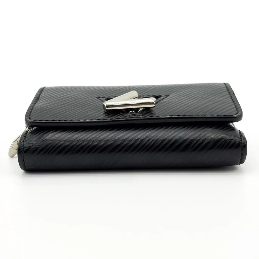 Louis Vuitton Epi Twist Compact Wallet Black Silver Hardware Black Leather Good - Box View