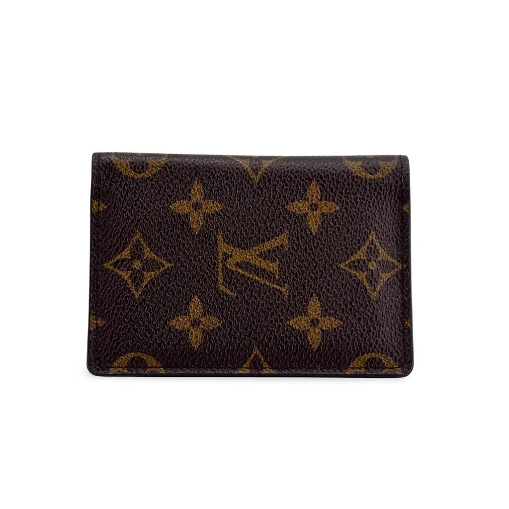 Louis Vuitton Monogram Enveloppe Carte de Visite Brown Canvas Good - Front View