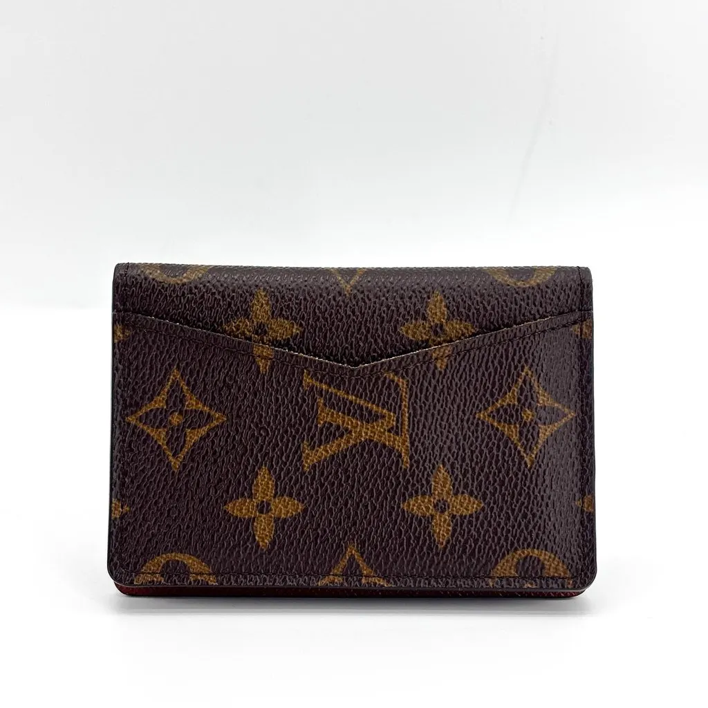 Louis Vuitton Monogram Enveloppe Carte de Visite Brown Canvas Good - Inside View
