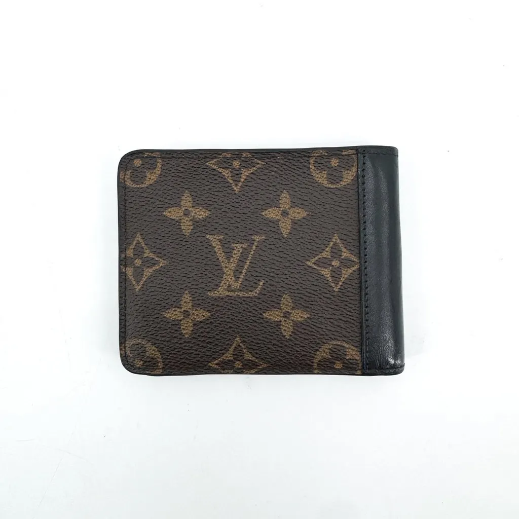 Louis Vuitton Monogram Macassar Gaspar Wallet Black Canvas Very good - Inside View