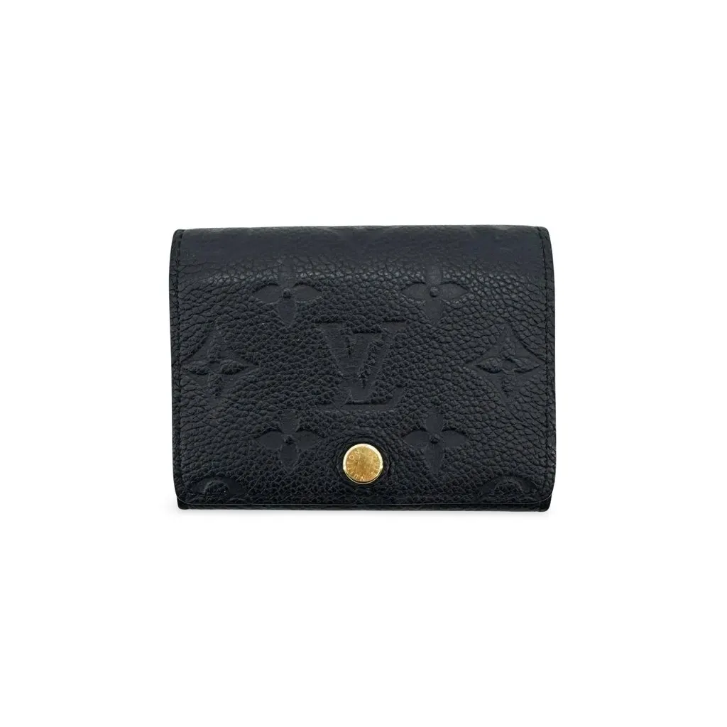 Louis Vuitton Monogram Empreinte Zoe Wallet Black Black Leather Very good - Front View
