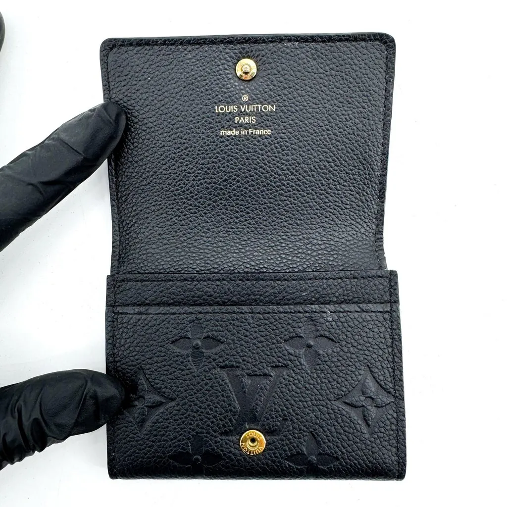Louis Vuitton Monogram Empreinte Zoe Wallet Black Black Leather Very good - Box View