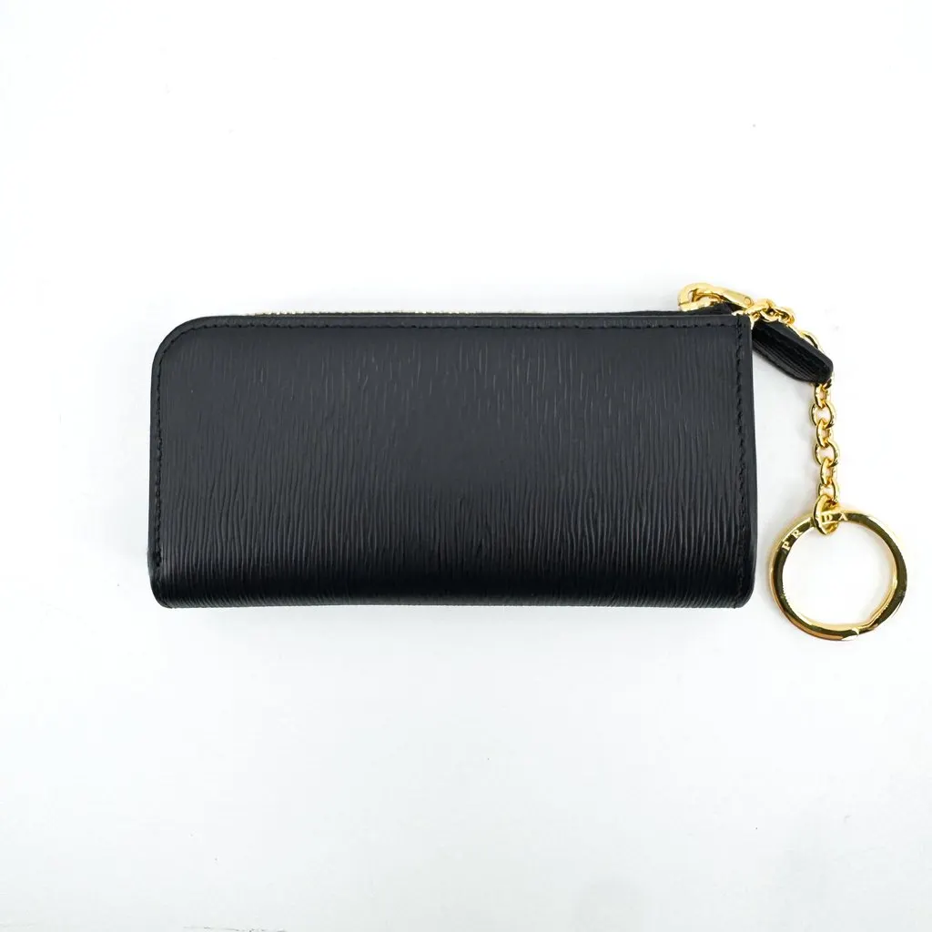 Prada Vitello Move Key Pouch Black Gold Black Leather Very good - Inside View