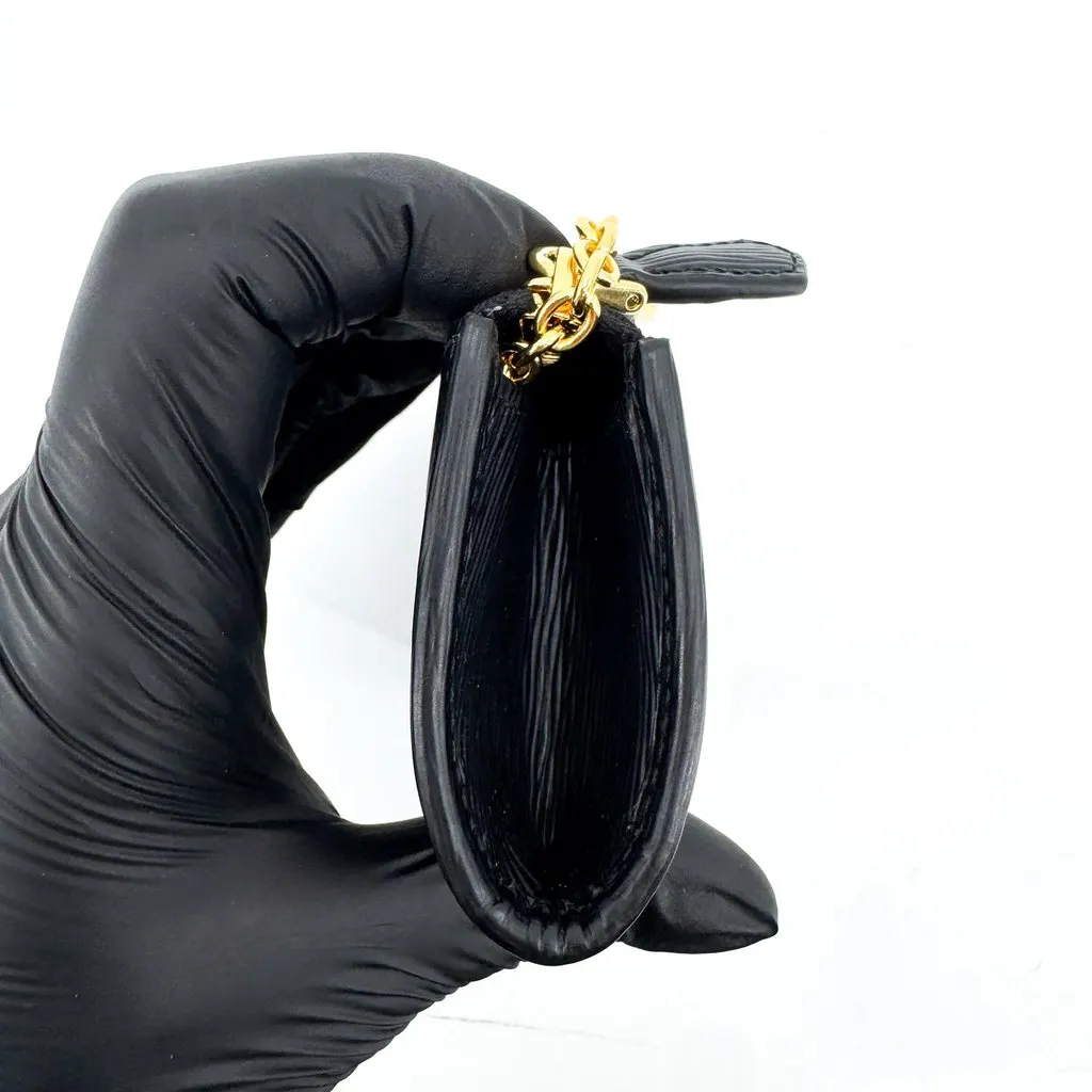 Prada Vitello Move Key Pouch Black Gold Black Leather Very good - Box View