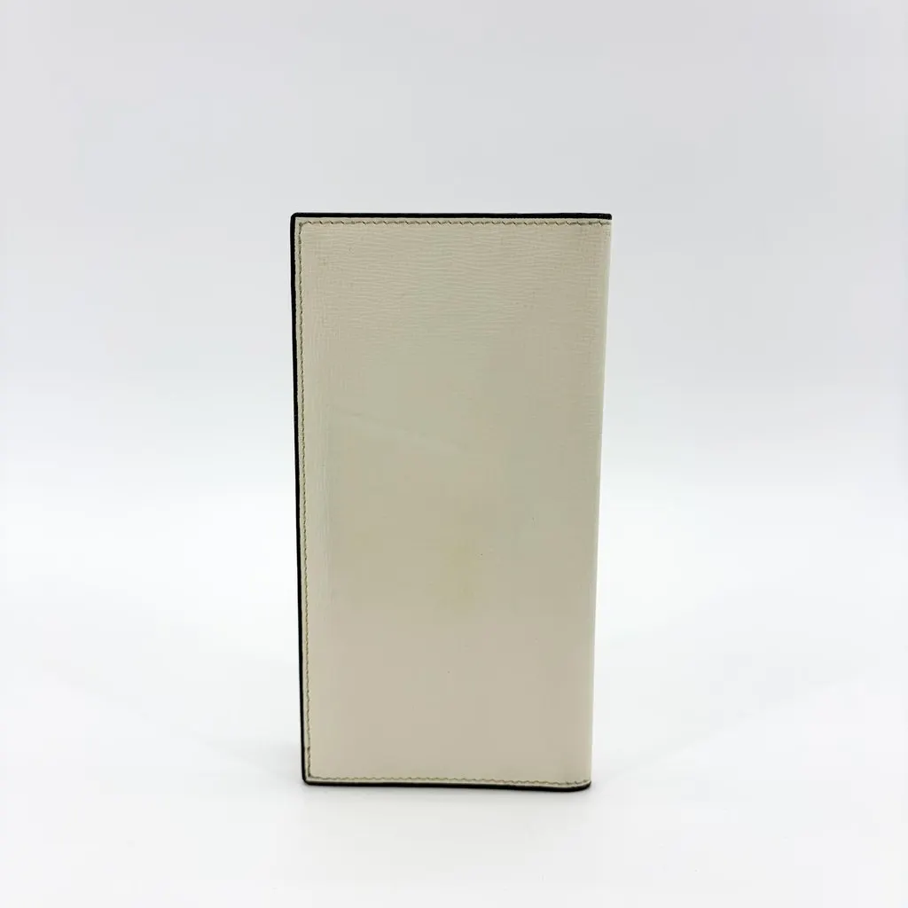 Valextra Vertical 12-Card Wallet Perchment White White Leather Fair - Inside View