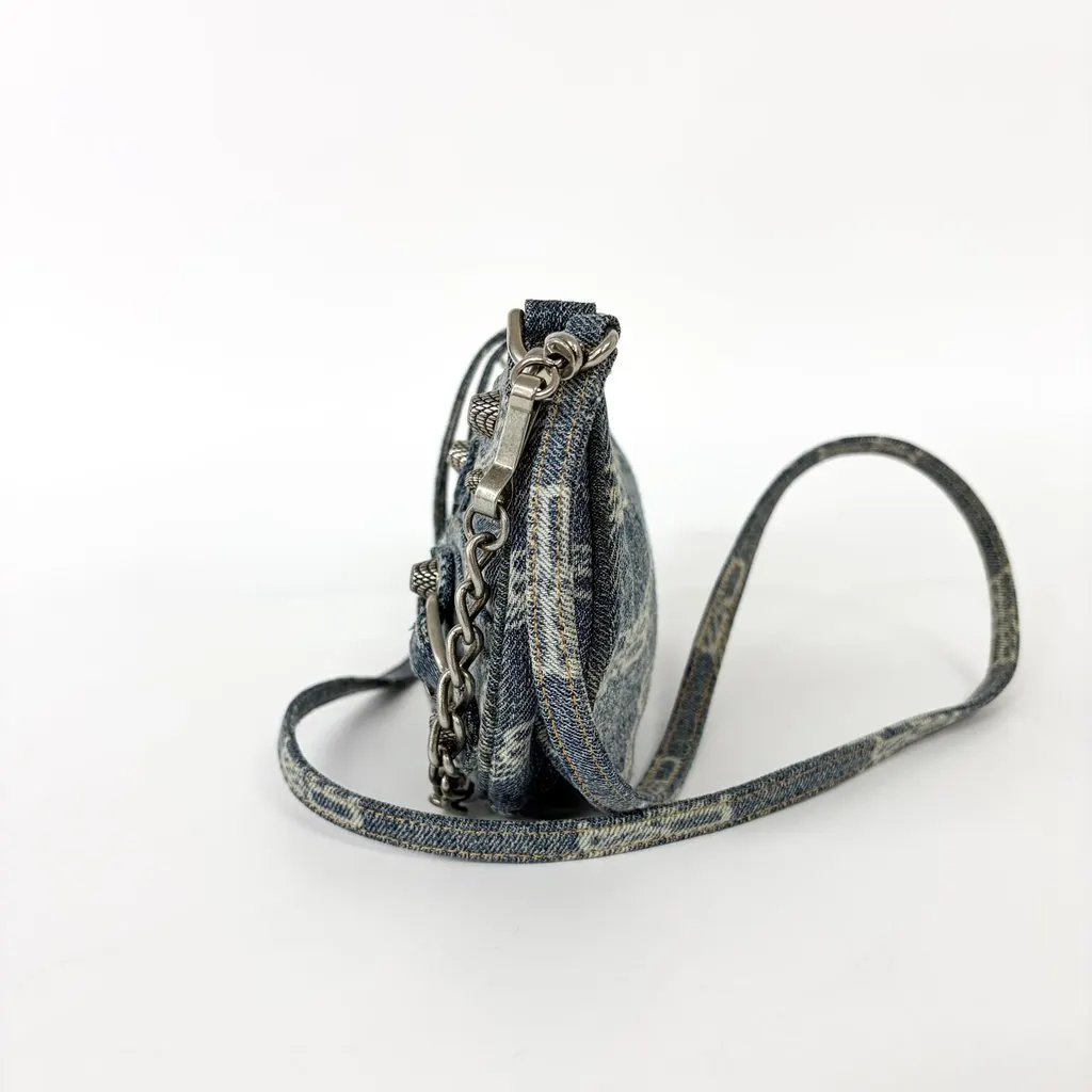 Balenciaga Le Cagol XS Shoulder Bag BB Monogram Denim Blue Blue Denim Very good - Model View