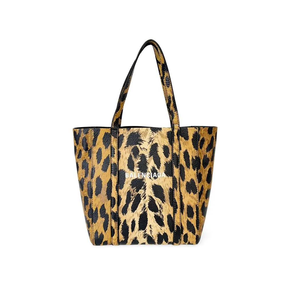 Balenciaga XS Everyday Leopard Tote Bag MultiColor Leather Very good - Front View