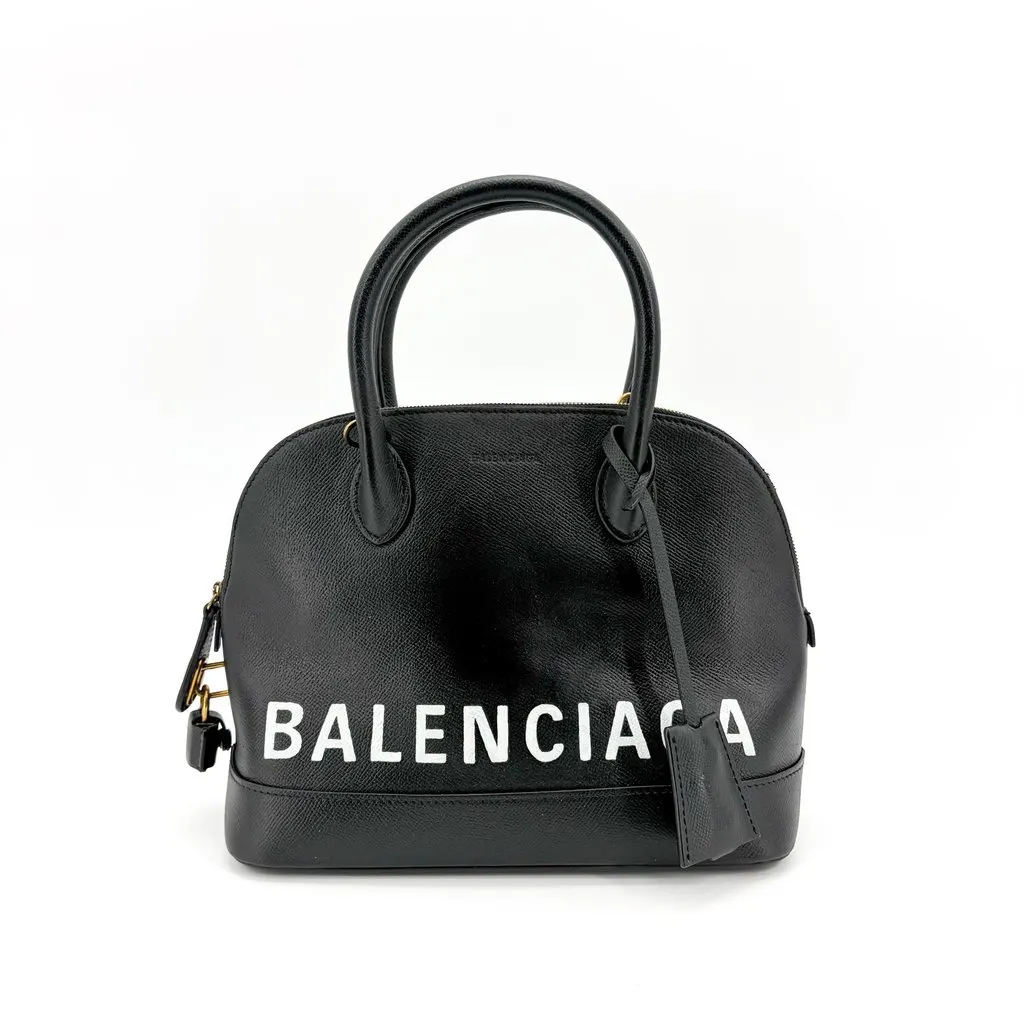 Balenciaga Bill Top Handle Bag Small Black Black Leather Very good - Back View