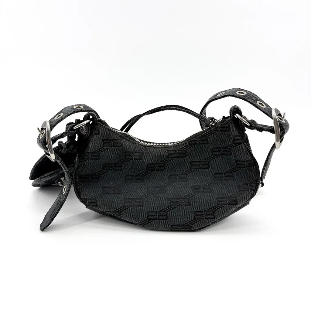 Balenciaga Le Cagol XS Shoulder Bag Black Black Canvas Very good - Inside View