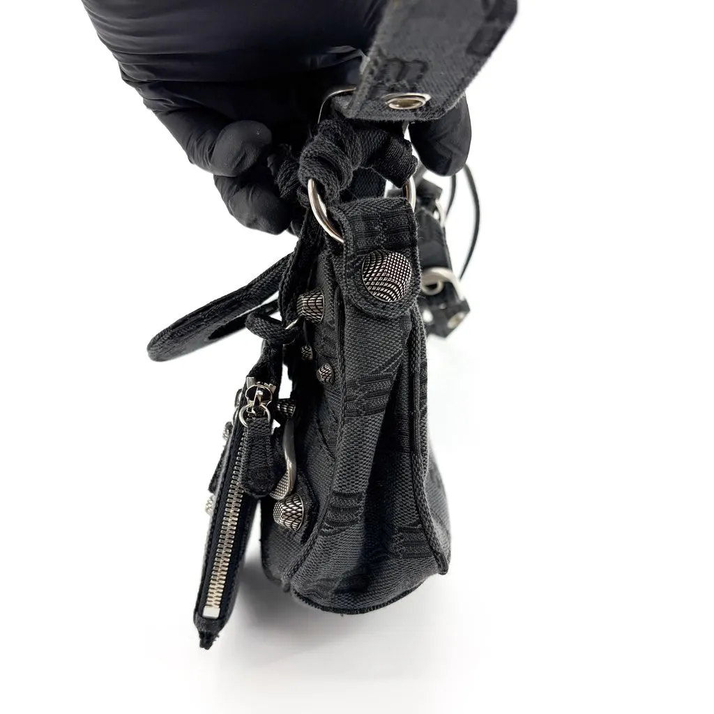 Balenciaga Le Cagol XS Shoulder Bag Black Black Canvas Very good - Model View